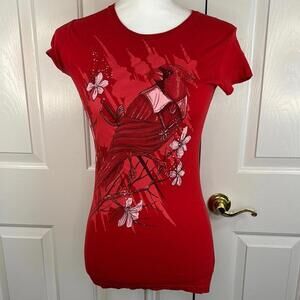 Threadless Cardinal T-Shirt - Women's Red Art Tee